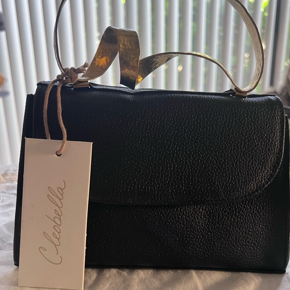 Cleobella Nicole Handbag Lamb Leather Brass Handle Bag NWOT MSRP $345 - Picture 11 of 12